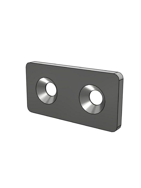 Płyta łączeniowa 40x80mm alu stożek