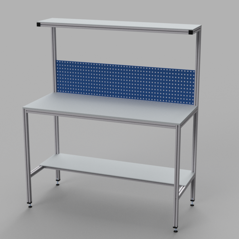 Stanowisko do pakowania z dodatkową półką