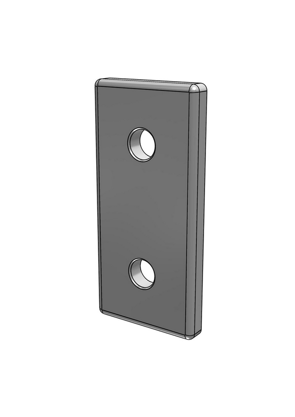 Płytka łącząca prostokątna z 2 otworami